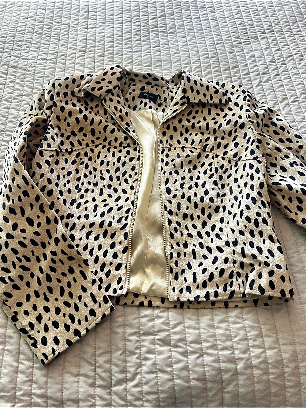 KOS-tum Women's Leopard Print Jacket VINTAGE 1990 Kostum NYC